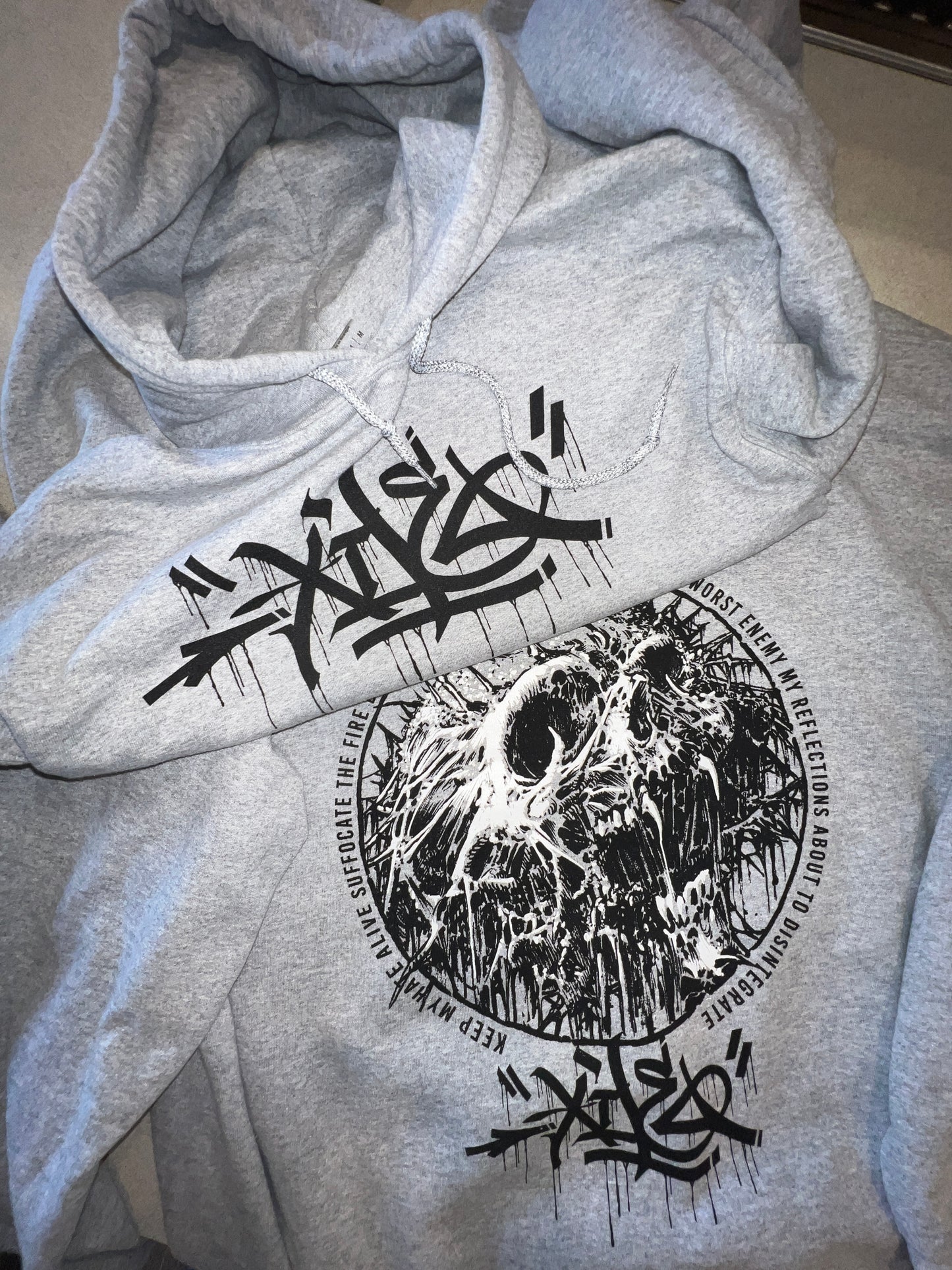 Grey Defame Hoodie